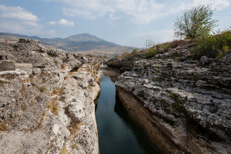 A view of the Cijevna River canyon, in the village Dinosa, near Tuzi, Montenegro, October 20, 2018. REUTERS/Stevo Vasiljevic