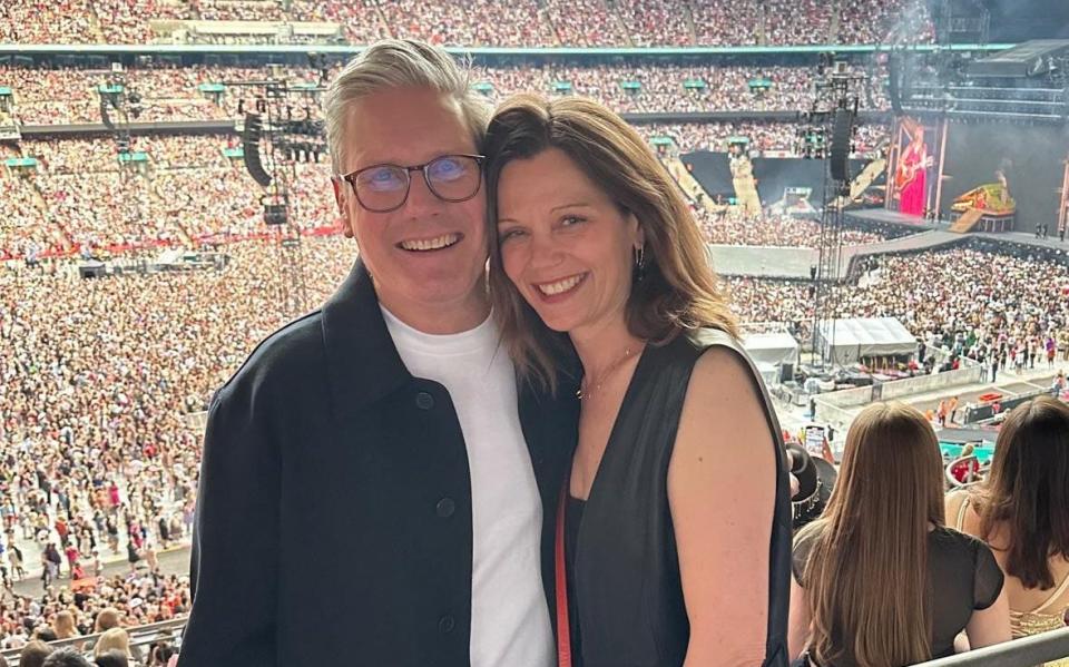 Keir Starmer and Victoria Starmer at Taylor Swift show