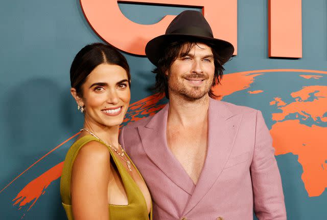 <p>MICHAEL TRAN/AFP via Getty</p> Nikki Reed and Ian Somerhalder at Environmental Media Association (EMA) Awards Gala