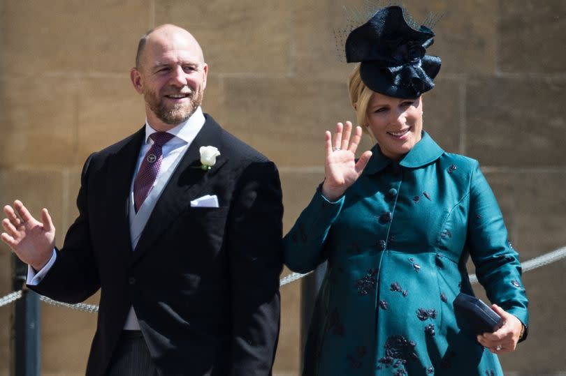 Zara and Mike Tindall at Prince Harry's wedding to Meghan Markle