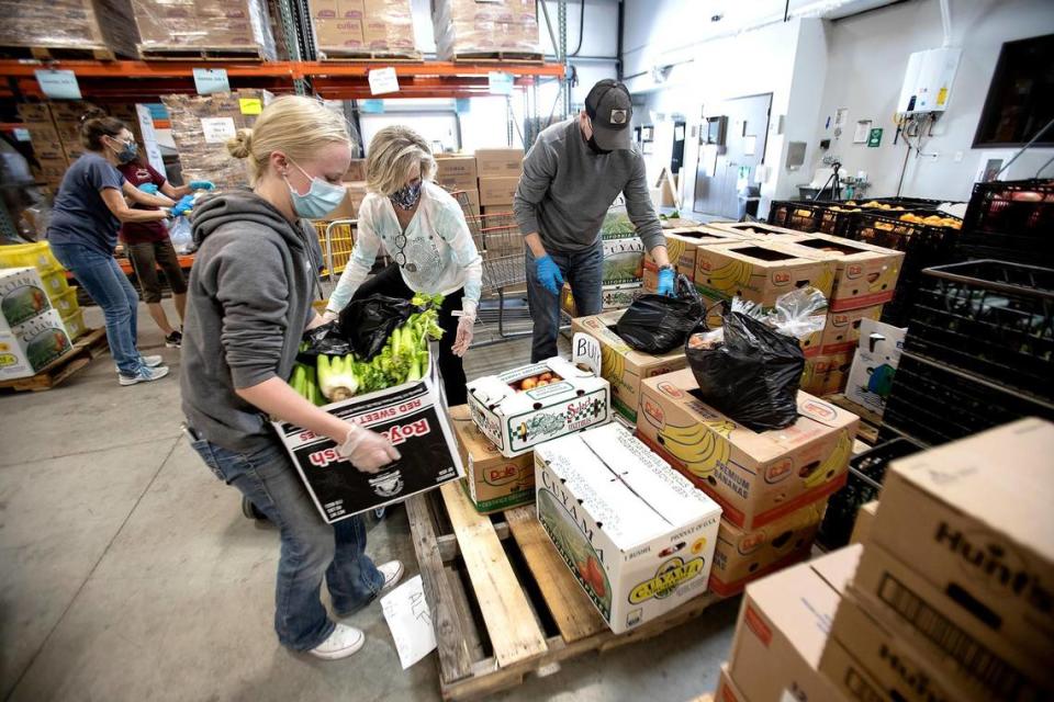 Many volunteers from the local community help process and deliver the donated food. The SLO Food Bank in San Luis Obispo needs food and monetary donations more than ever this year.