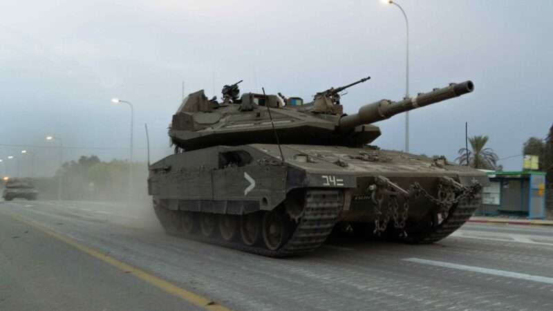 IDF tank in the street