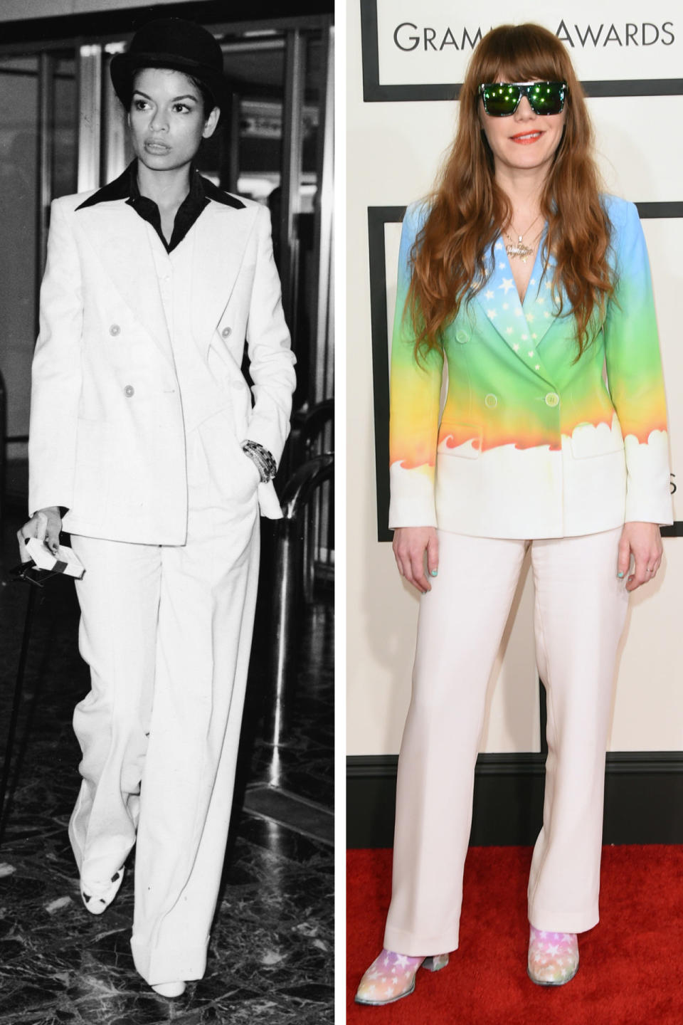 Jenny Lewis in White (Psychedelic) Suiting