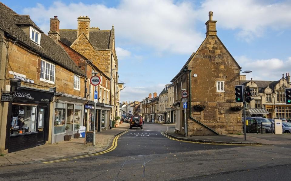 Κέντρο της πόλης Uppingham, Northamptonshire