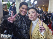 <p>Guillen takes a photo with comedian and <em>Good Trouble</em> star, Sherry Cola. </p> <p>"On the carpet, I get to see some friends who, because of our schedules, I don't get to hang out with as often as I would like. It's a little reunion and it's wonderful," Guillen said. </p>