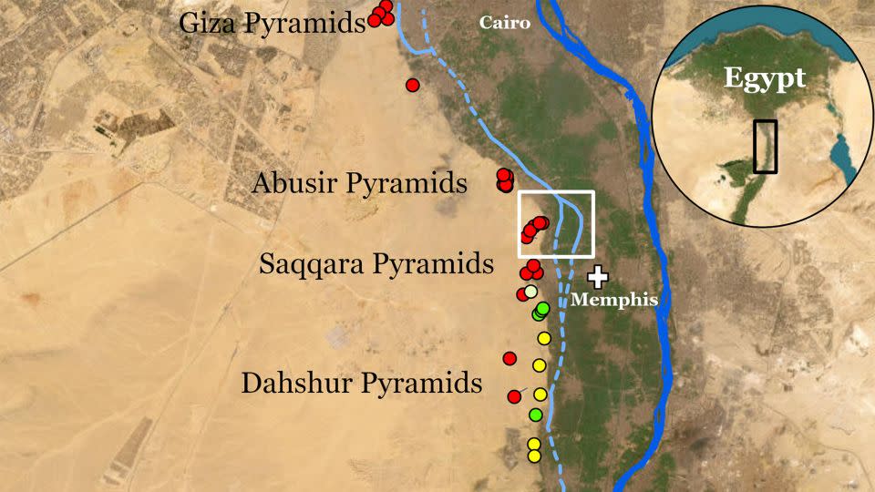 Ancient Egyptians likely used the now-extinct Ahramat Branch to build many pyramids. - Eman Ghoneim et al