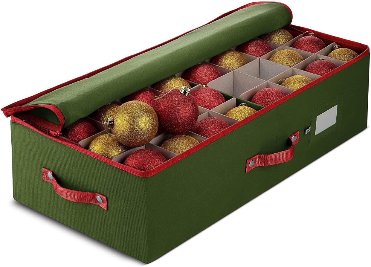 Zober Underbed Christmas Ornament Storage Box