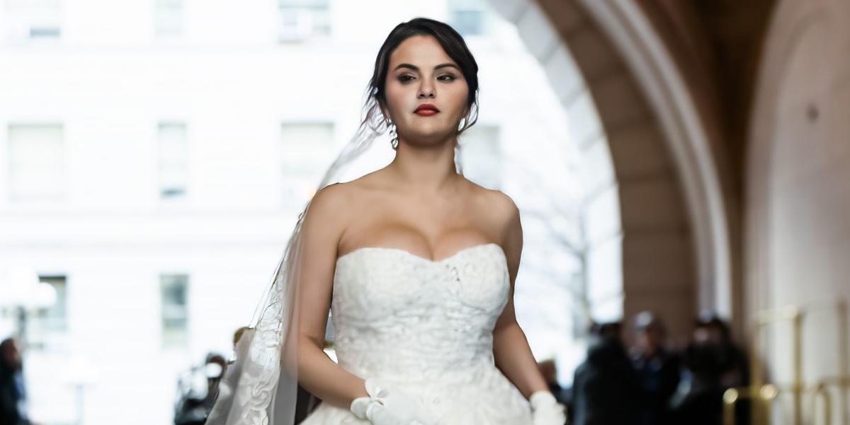 These photos of Selena Gomez in a wedding dress on the set of “Only Murders in the Building” are breathtaking