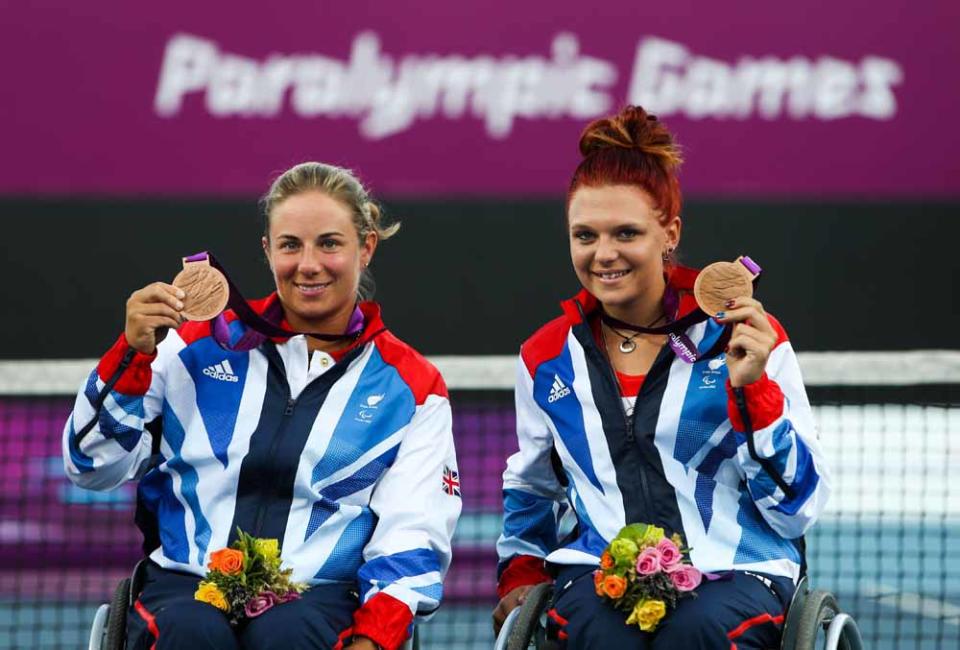 Lucy winning her first bronze medal in London 2012 (John Walton/PA).