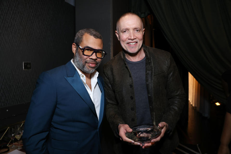 Jordan Peele and Michael Abels at the 14th-annual AAFCA Awards held at Beverly Wilshire, A Four Seasons Hotel on March 1, 2023 in Beverly Hills, Calif. (Photo by Mark Von Holden/Variety via Getty Images)