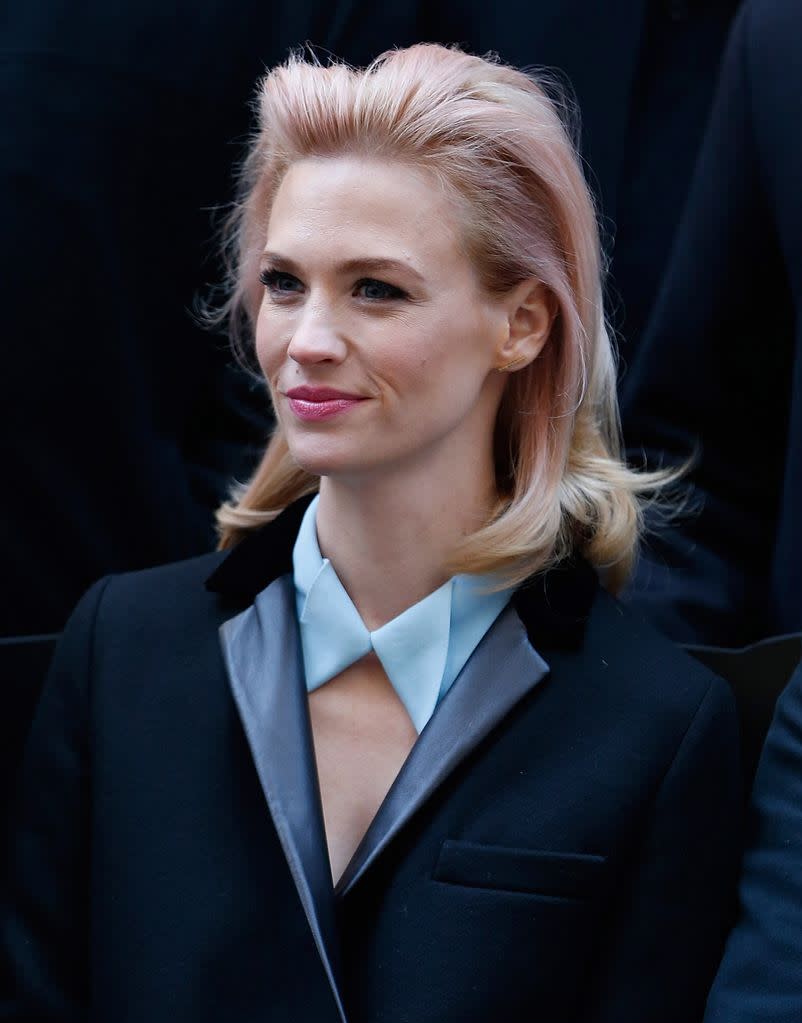 January Jones wears her hair pink