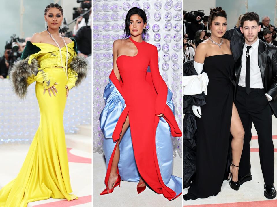 Ariana DeBose, Kylie Jenner, Priyanka Chopra Jonas, and Nick Jonas at the 2023 Met Gala.