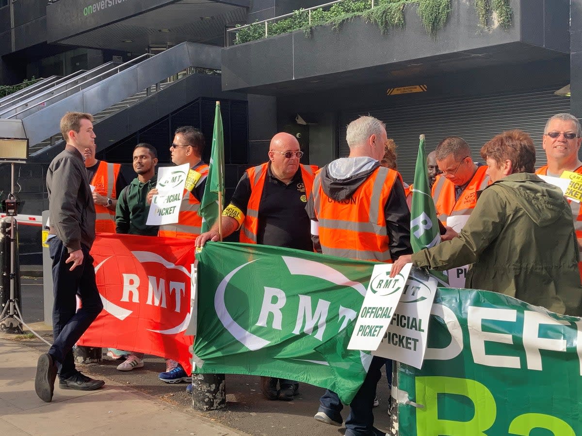 Members of the Rail, Maritime and Transport have walked out for the third time this week (PA) (PA Wire)