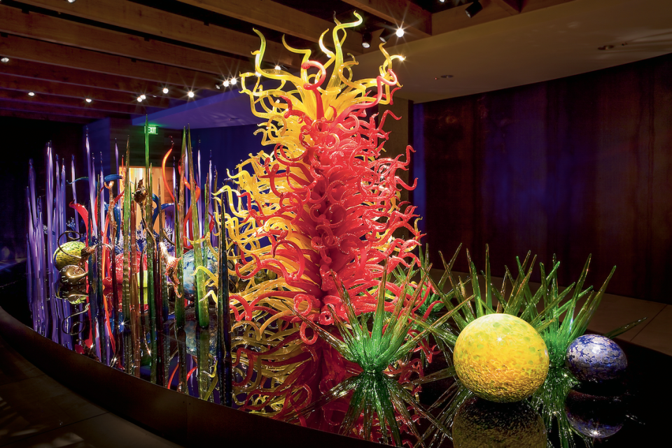 St. Pete boasts many art- centric spots including the James Museum of Western & Wildlife Art, the Chihuly Collection above) and the Dalí Museum.