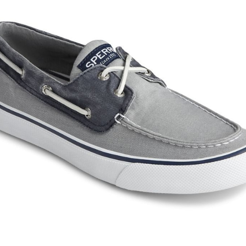 gray sperry boat shoe