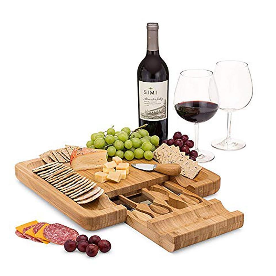 Bamboo Charcuterie Cheese Board and Knife Set