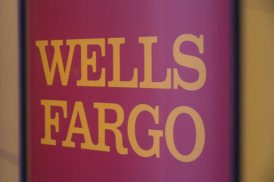 The Wells Fargo logo is seen inside a branch in Washington, DC, on July 9, 2019. (Photo by Alastair Pike / AFP)        (Photo credit should read ALASTAIR PIKE/AFP/Getty Images)