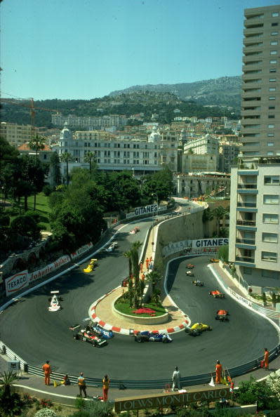 General view of the field during the Monaco Grand Prix at the Monte Carlo circuit in Monaco. \ Mandatory Credit: Tony Duffy/Allsport