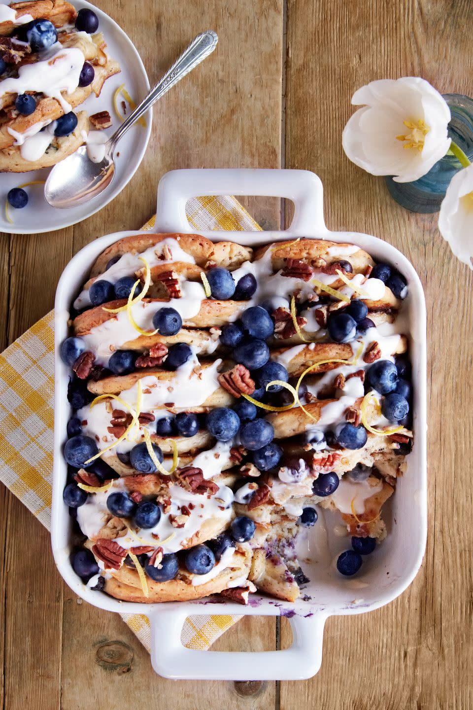Blueberry-Pecan Pancake Bread Pudding