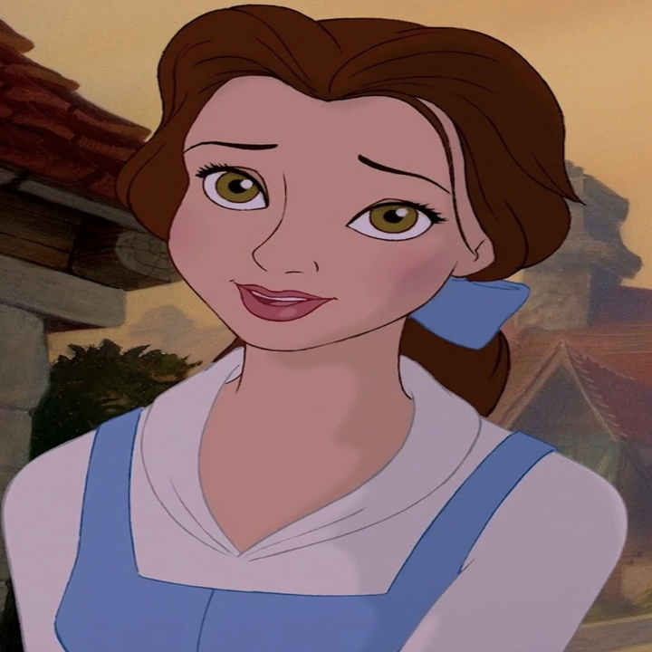 Belle in the animated movie