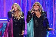 <p>"Even when we're nervous, and we've worked all day and we have hair and makeup and all the things that we're doing, when we get out there to sing together, we kind of come back to the root of it," <a href="https://people.com/country/acm-awards-2021-miranda-lambert-elle-king-drunk-performance-opener/" rel="nofollow noopener" target="_blank" data-ylk="slk:Lambert told PEOPLE;elm:context_link;itc:0;sec:content-canvas" class="link ">Lambert told PEOPLE</a> ahead of the ACM Awards. "And it's fun to sing a song called 'Drunk' with a pregnant lady."</p>