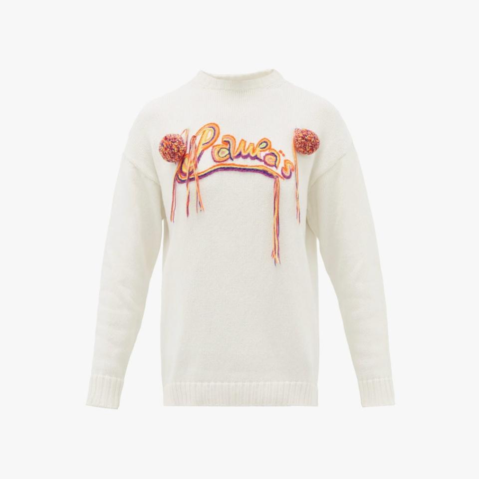 Loewe's Paula's Ibiza logo embroidered cotton blend sweater