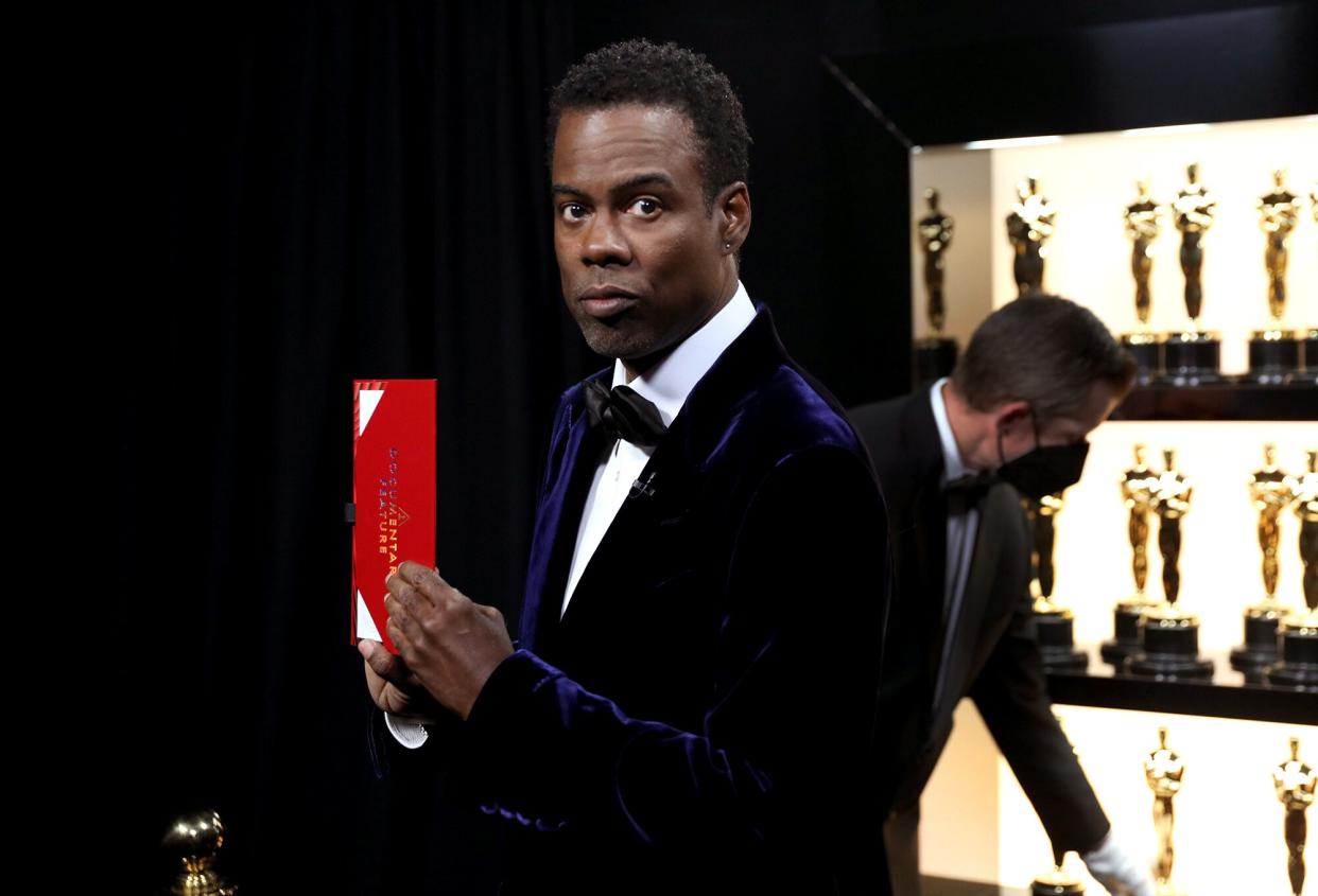 Chris Rock is seen backstage during the 94th Annual Academy