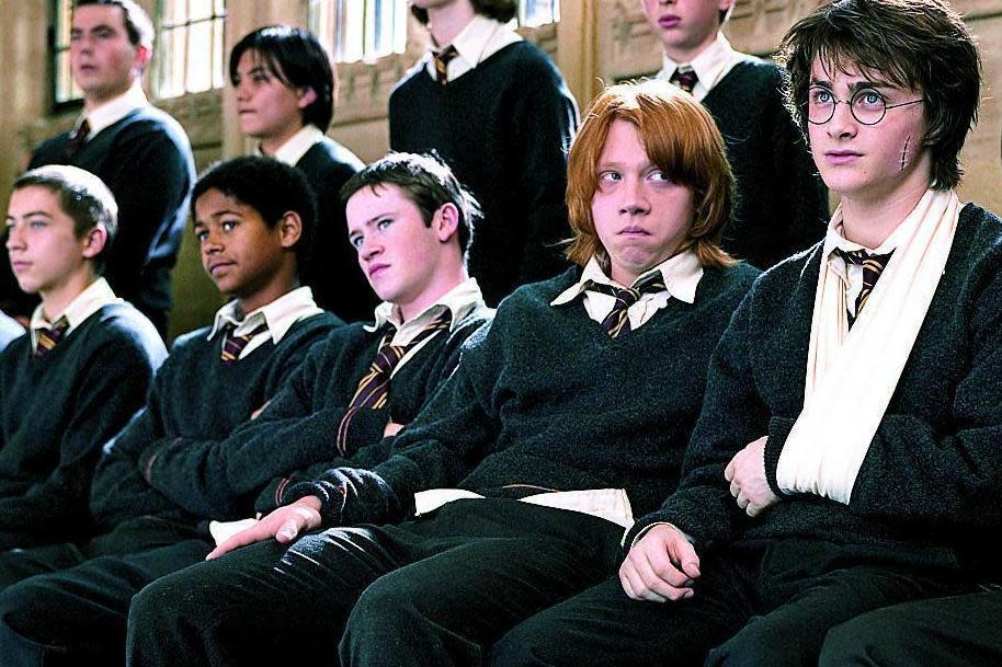 Old school: Alfred Enoch in 2005’s Harry Potter and the Goblet of Fire