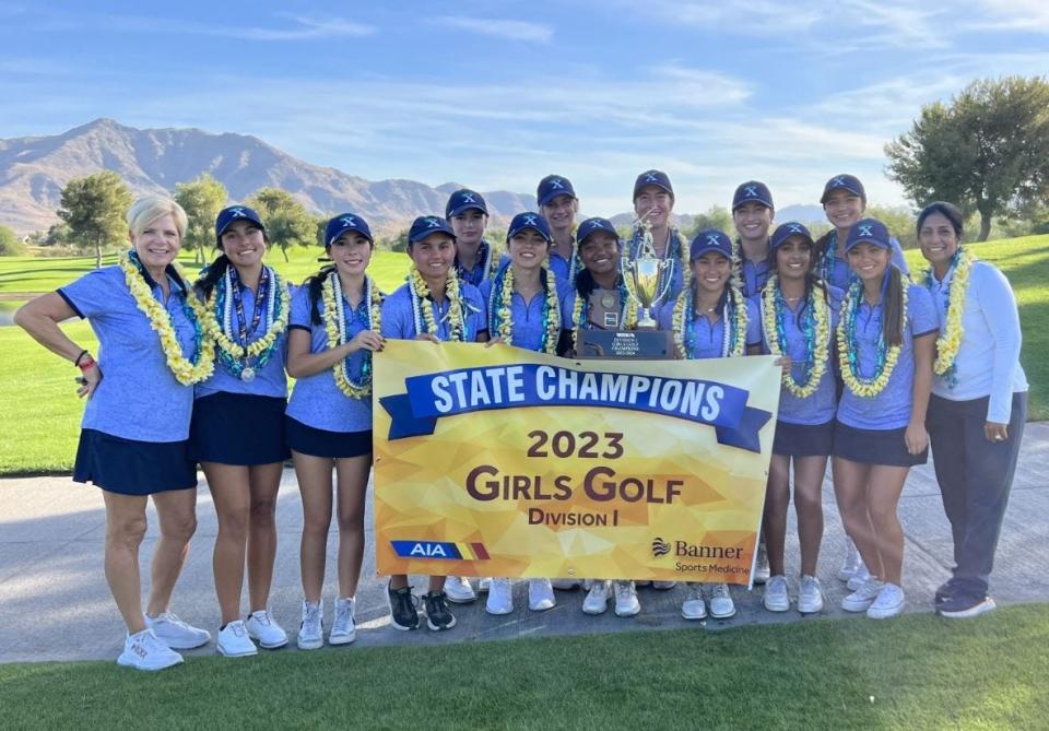 Xavier Prep's girls' golf team won the 2023 D-I championship. They are ranked No. 1 ahead of the 2024 tournament which begins in early November.