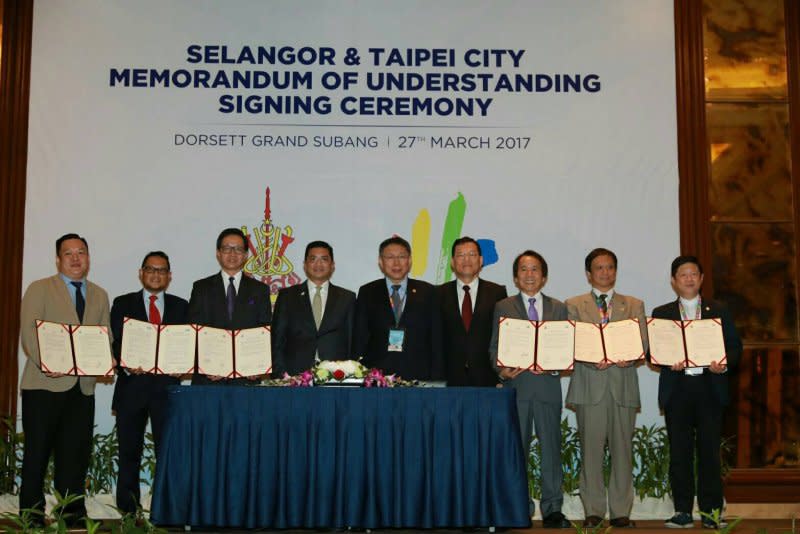 台北市長柯文哲出訪馬來西亞。（台北市政府提供）