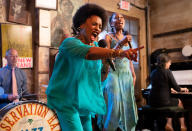 <p>Jenifer Lewis performs at Preservation Hall in New Orleans during Disney Parks' announcement of their upcoming attraction, Tiana's Bayou Adventure, during the Essence Festival in New Orleans. </p>
