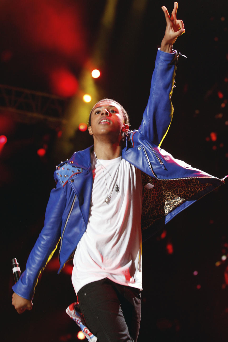 Diggy Simmons performs at the Essence Music Festival in New Orleans, Thursday, July 5, 2012. (Photo by Bill Haber/Invision/AP)