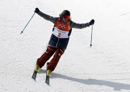 Freestyle Skiing - Pyeongchang 2018 Winter Olympics - Men's Ski Halfpipe Final - Phoenix Snow Park - Pyeongchang, South Korea - February 22, 2018 - David Wise of the U.S. reacts. REUTERS/Jorge Silva