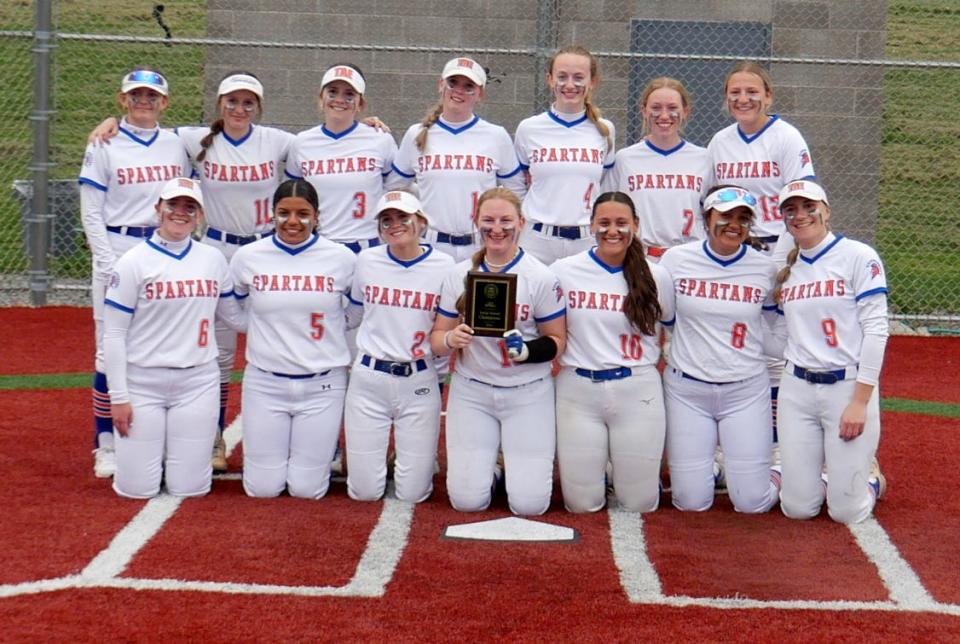 Thomas A. Edison beat Lansing, 9-3, in the IAC Large School softball championship game May 9, 2024 at Wells College in Aurora.