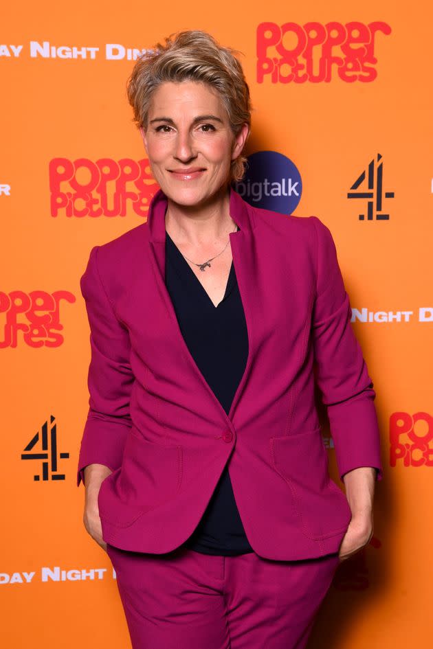 Tamsin Greig at a Friday Night Dinner red carpet event (Photo: Dave J Hogan via Getty Images)