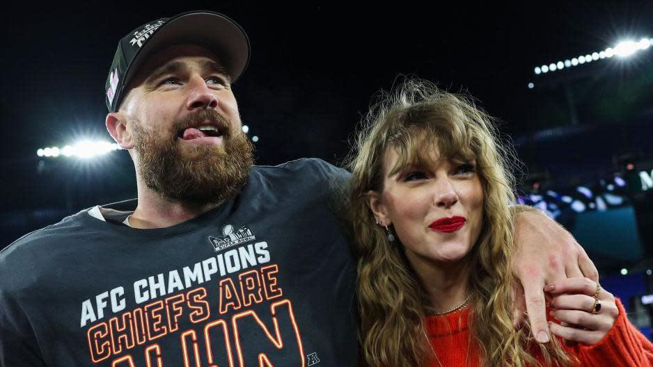 Travis Kelce with Taylor Swift