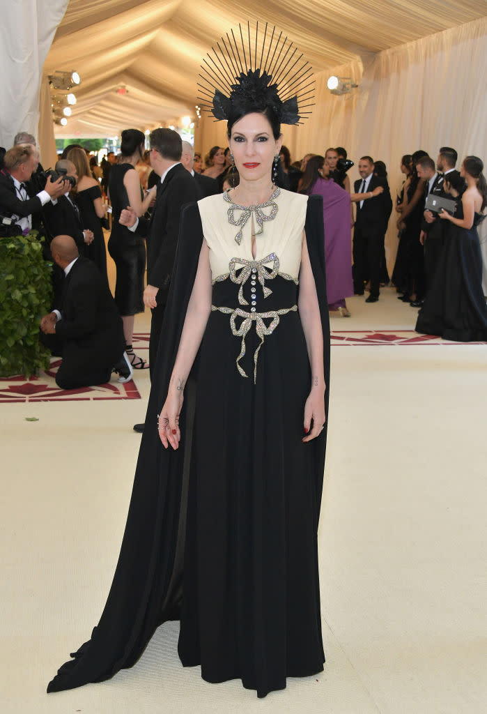 <p>Jill Kargman attends the Heavenly Bodies: Fashion & The Catholic Imagination Costume Institute Gala at The Metropolitan Museum of Art on May 7, 2018 in New York City. (Photo: Getty Images) </p>