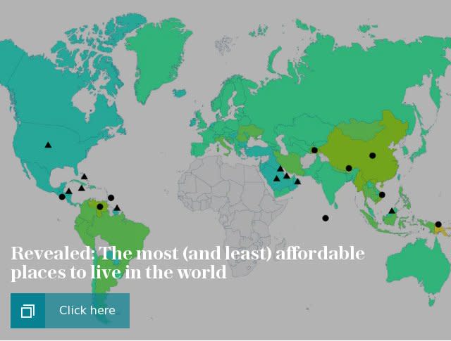 Revealed: The most (and least) affordable places to live in the world