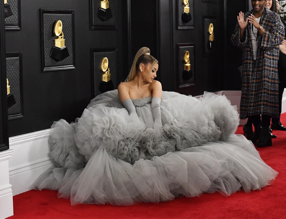 Ariana Grande attends the 62nd Annual Grammy Awards at Staples Center on January 26, 2020 in Los Angeles, California. (Photo: Frazer Harrison via Getty Images)