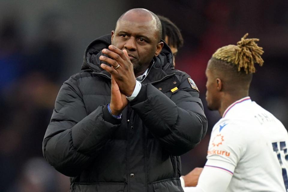 Patrick Vieira’s side are struggling (Jacob King/PA) (PA Wire)