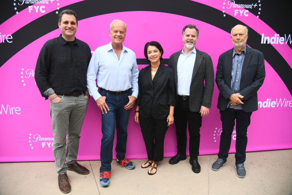 Joe Cristalli, Kelsey Grammer, Glenda Rovello, Chris Harris and James Burrows at the IndieWire & Paramount + Consider This FYC Event at Studio 10 on June 8, 2024 in Los Angeles, California.