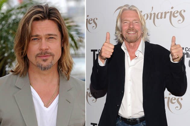 Brad Pitt und Richard Branson: Sie haben ihn, den Hautton des Erfolges (Bilder: Getty Images, ddp images)