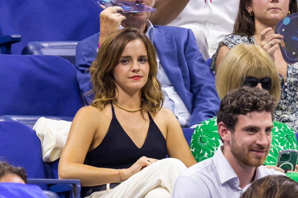 Watson, alongside Anna Wintour at last year's Tennis Open, has only recently started dating again after split from Green (AFP via Getty Images)