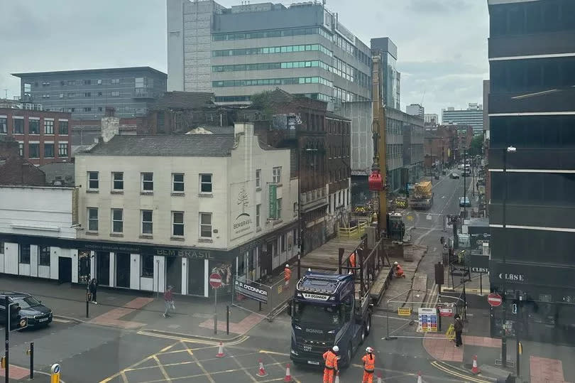 Lever Street is closed off due to an 'unsafe building'