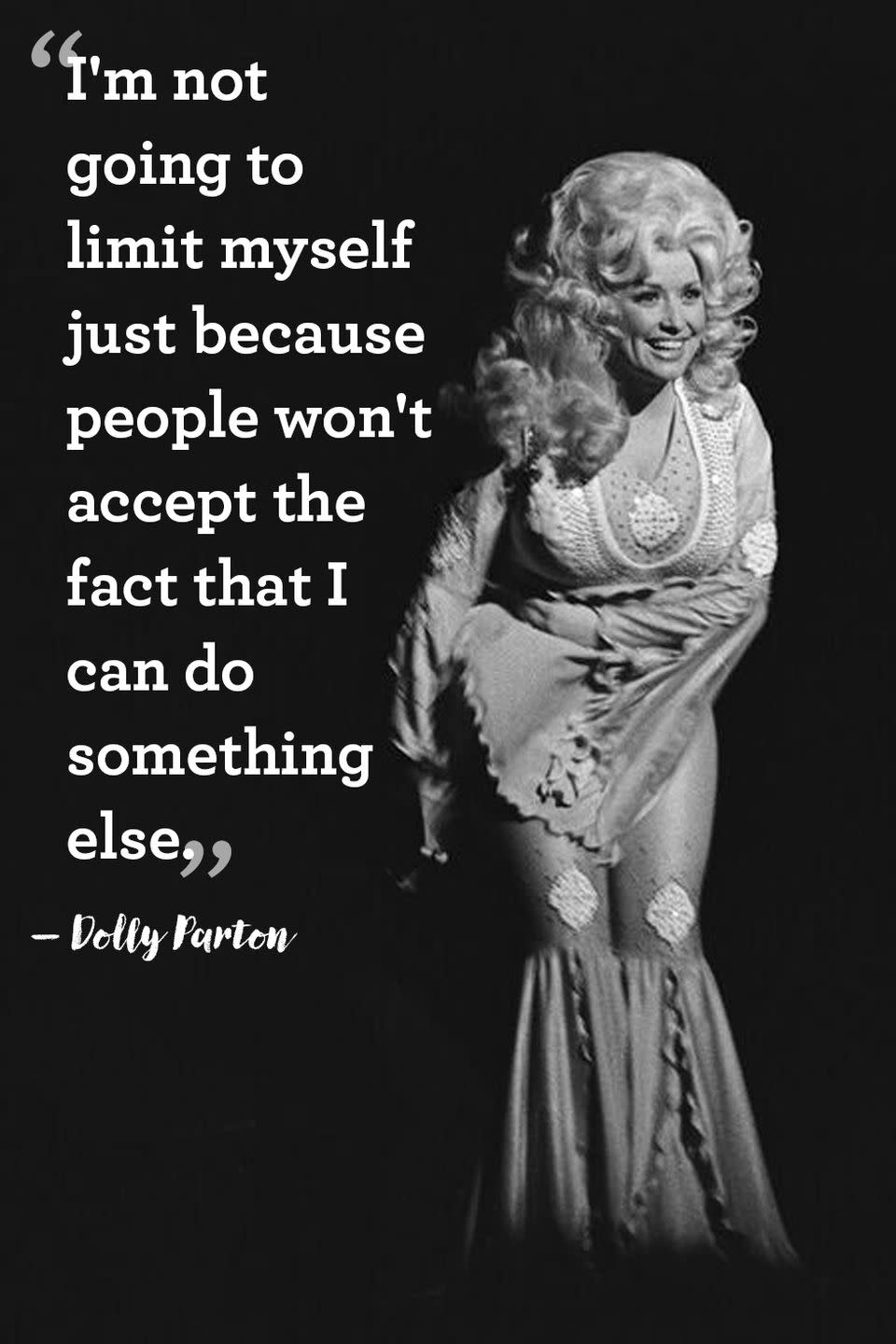 <p>"I'm not going to limit myself just because people won't accept the fact that I can do something else."</p>