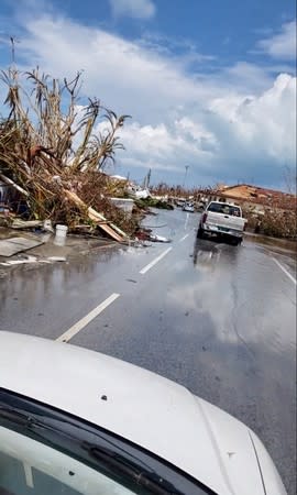 Hurricane Dorian's destruction is seen on the Marsh Harbour in Abaco Islands