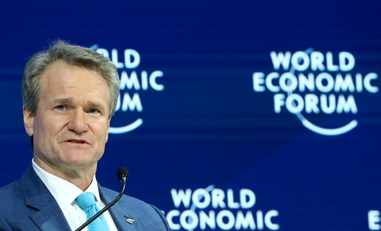 Chairman and CEO of Bank of America Brian T. Moynihan attends a session at the 50th World Economic Forum (WEF) annual meeting in Davos, Switzerland, January 21, 2020. REUTERS/Denis Balibouse