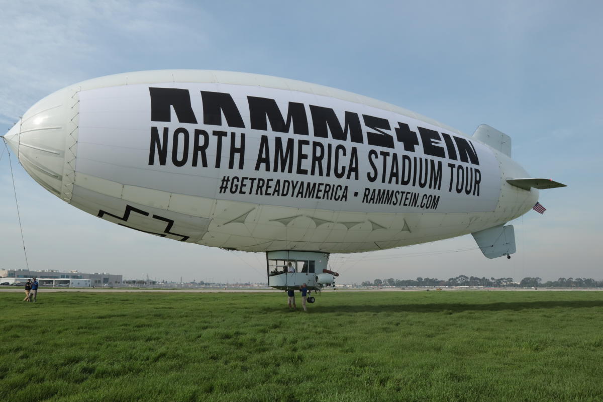 Rammstein Promotes North American Stadium Tour with a Blimp