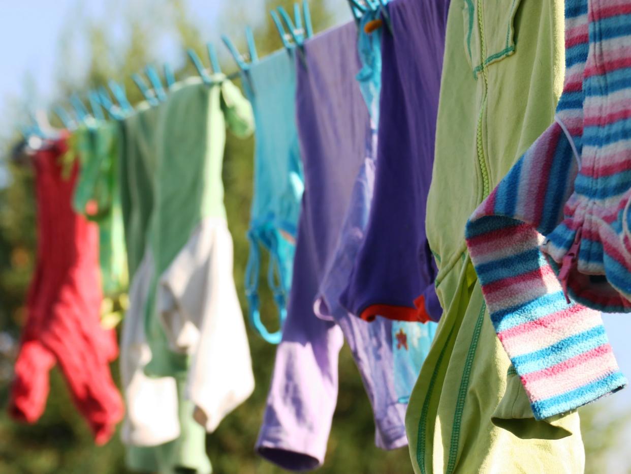 Line  Drying Clothes