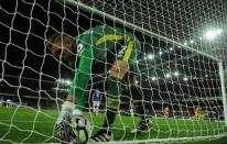 Britain Football Soccer - Everton v Crystal Palace - Premier League - Goodison Park - 30/9/16 Crystal Palace's Christian Benteke scores their first goal Reuters / Anthony Devlin Livepic